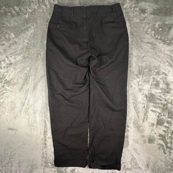 Vintage 50’s Men’s Black Pinstripe Trousers Size 33 - Picture 2 of 8